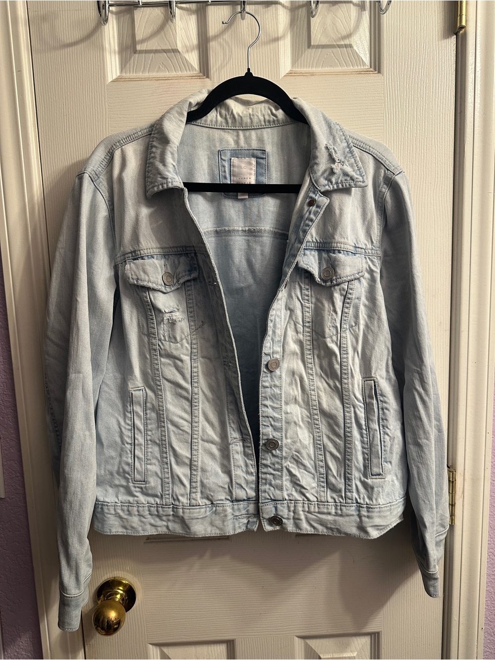 LC Lauren Conrad Light Wash Denim Jacket